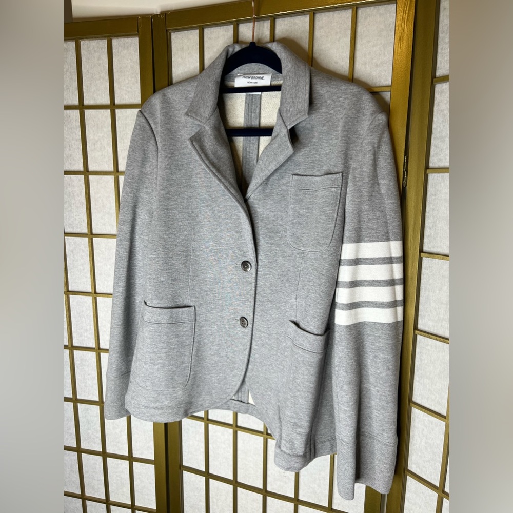 Thom Browne 4 Bar Knit Blazer Size 46